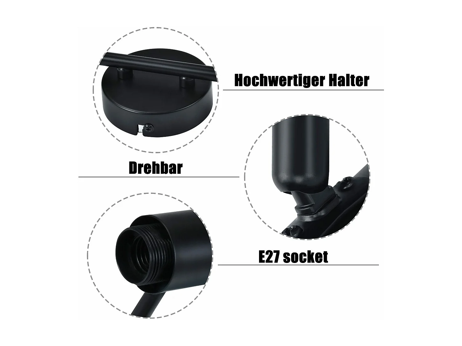 NETTLIFE Deckenleuchte 2 Strahler Schwarz Industrie Metall Schwenkbar 330° E27 LED für Flur Korridor Wohnzimmer Schlafzimmer