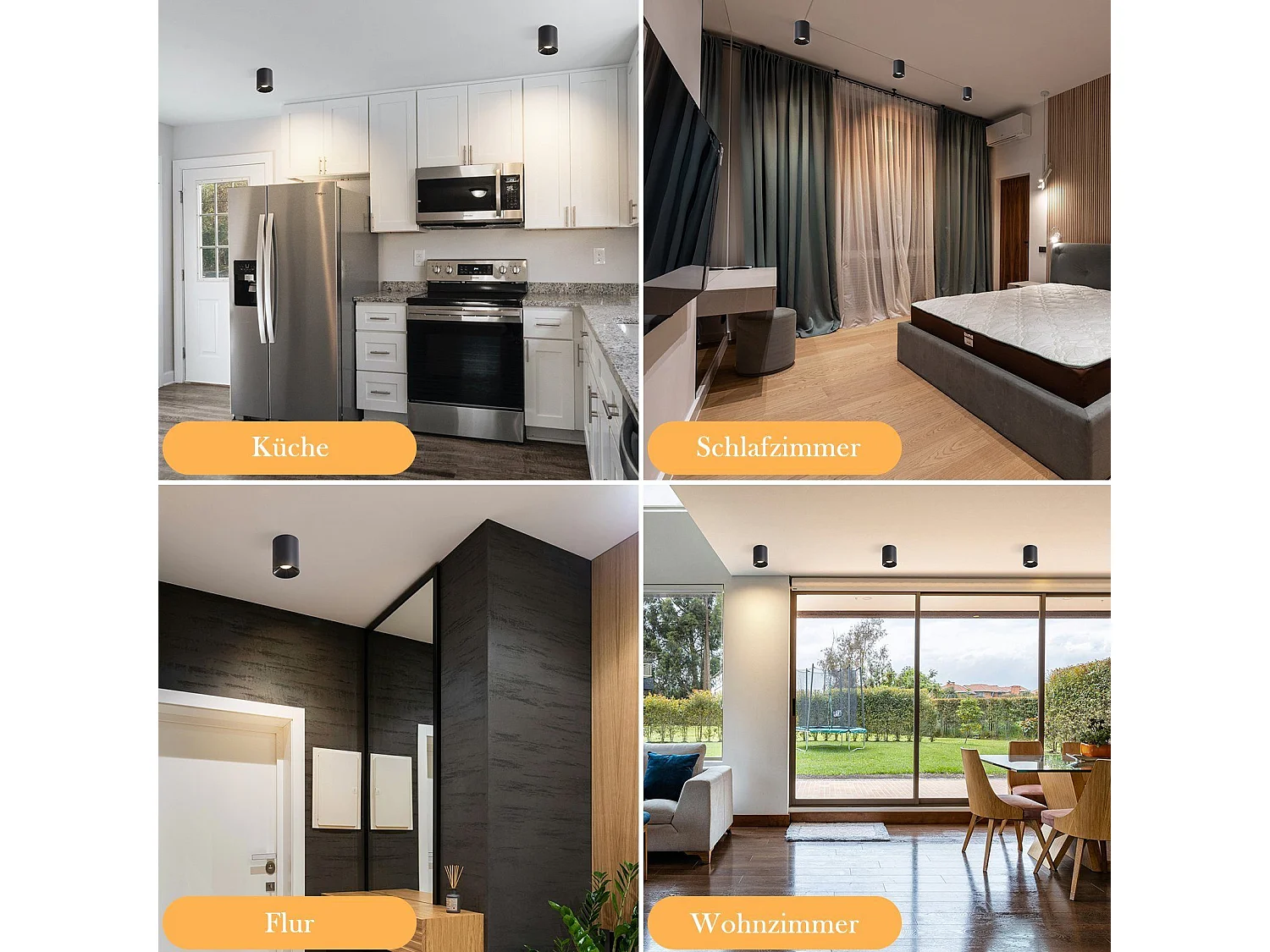 NETTLIFE Opbouwspot LED 1-Lichts cilinder zwart 7W Moderne Plafondlamp 3000K Warm Wit Licht Metaal Plafondspot voor Keuken | Slaapkamer | Hal | WoonkamerL 5.5cm