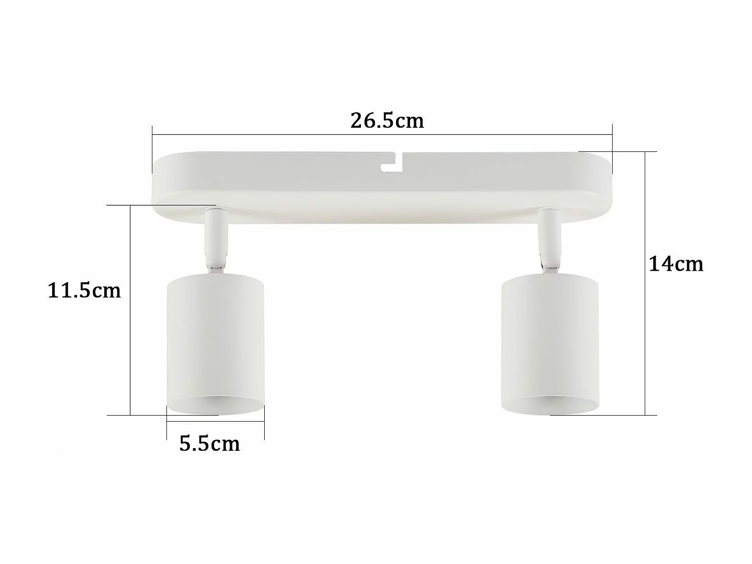 NETTLIFE 2 Spots Plafonnier Couloir GU10 Lampe Moderne Pivotant Design Mur pour Salon Cuisine Chambre Salle à Manger