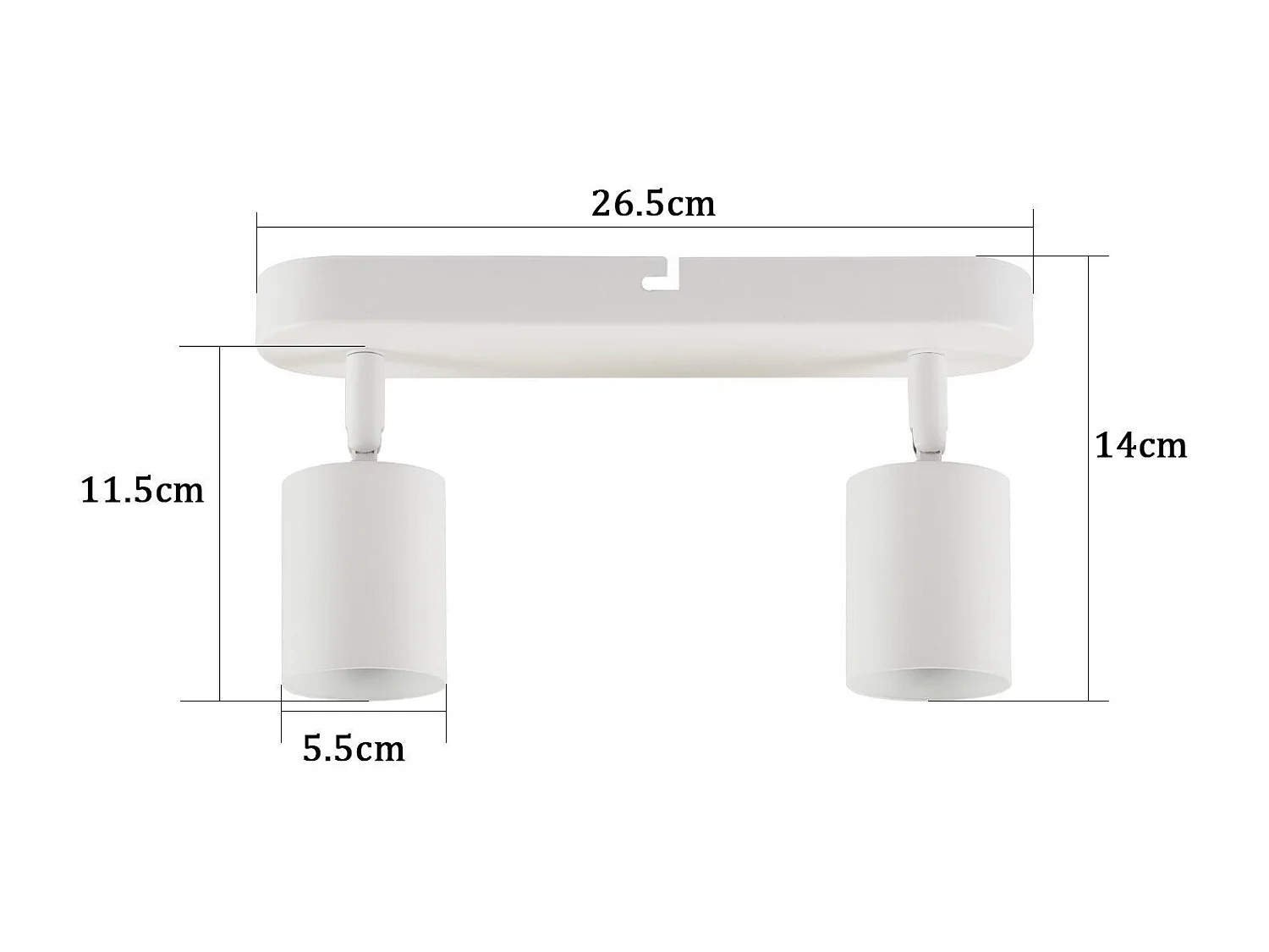 NETTLIFE 2 Spots Plafonnier Couloir GU10 Lampe Moderne Pivotant Design Mur pour Salon Cuisine Chambre Salle à Manger