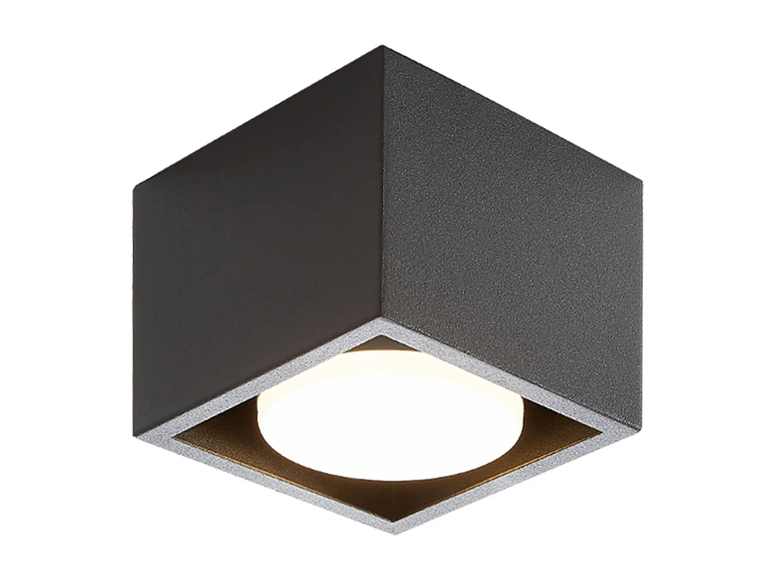 NETTLIFE LED Strahler Deckenleuchten Schwarz GX53 MAX.5W Eckig Schwenkbar Strahler für Küche Wohnzimmer Esszimmer Flur