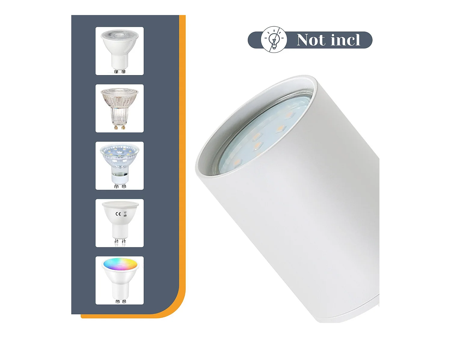 NETTLIFE 4 Spots Fer Blanc GU10 Spot Mural Industriel Pivotant à 330° Lampe de Couloir Moderne pour Salon Chambre Cuisine