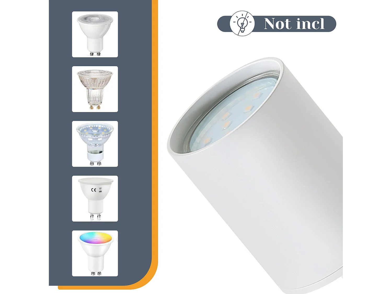 NETTLIFE Opbouwspot - plafondspot met 4 lichtpunten - spots - Wit Plafondlamp - L 25 cm - draaibar - kantelbaar - GU10 fitting - plafoniere - excl. GU10