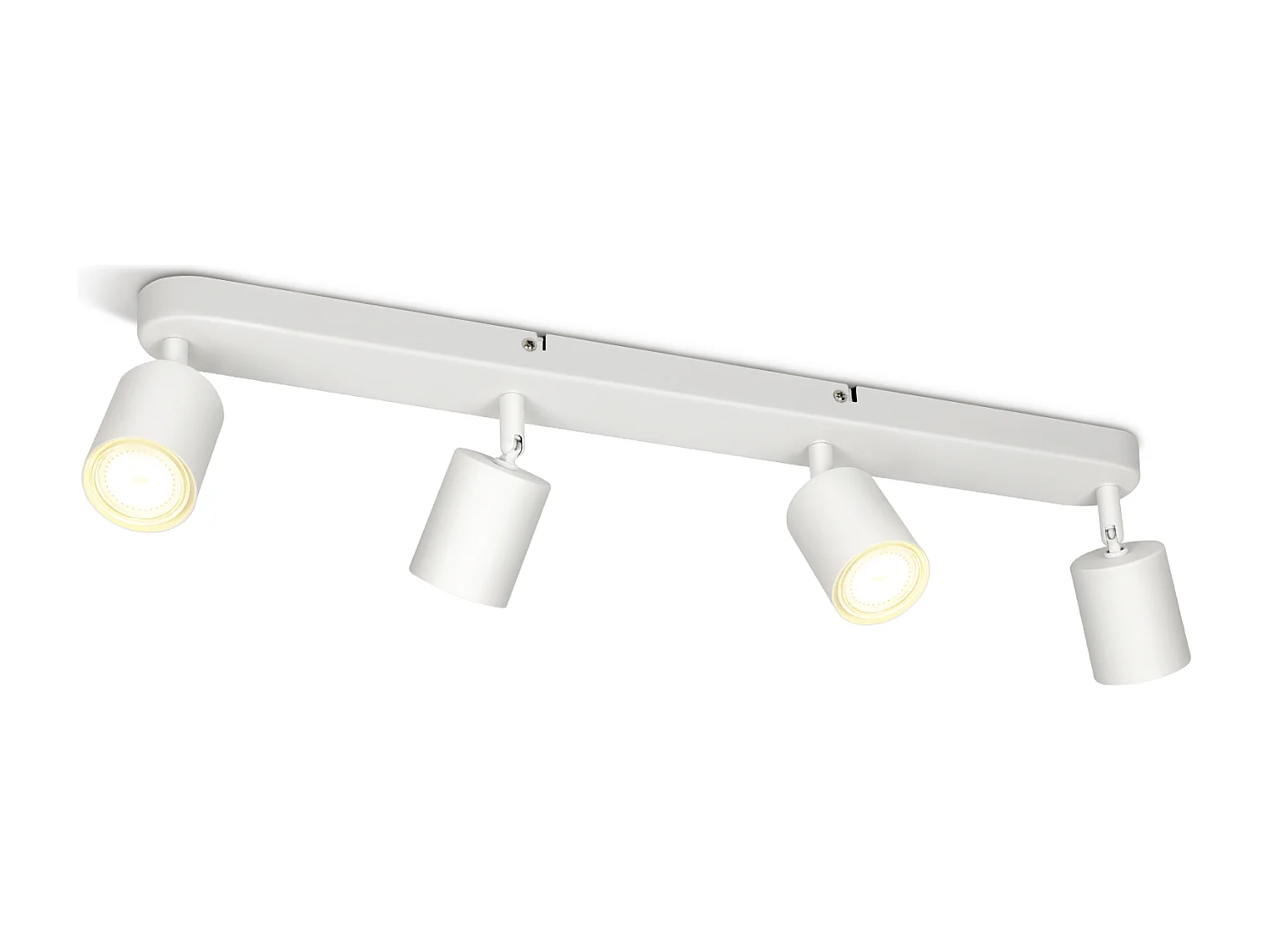 NETTLIFE 4 Spots de plafond GU10 design moderne orientables en blanc pour salon couloir chambre salle à manger cuisine