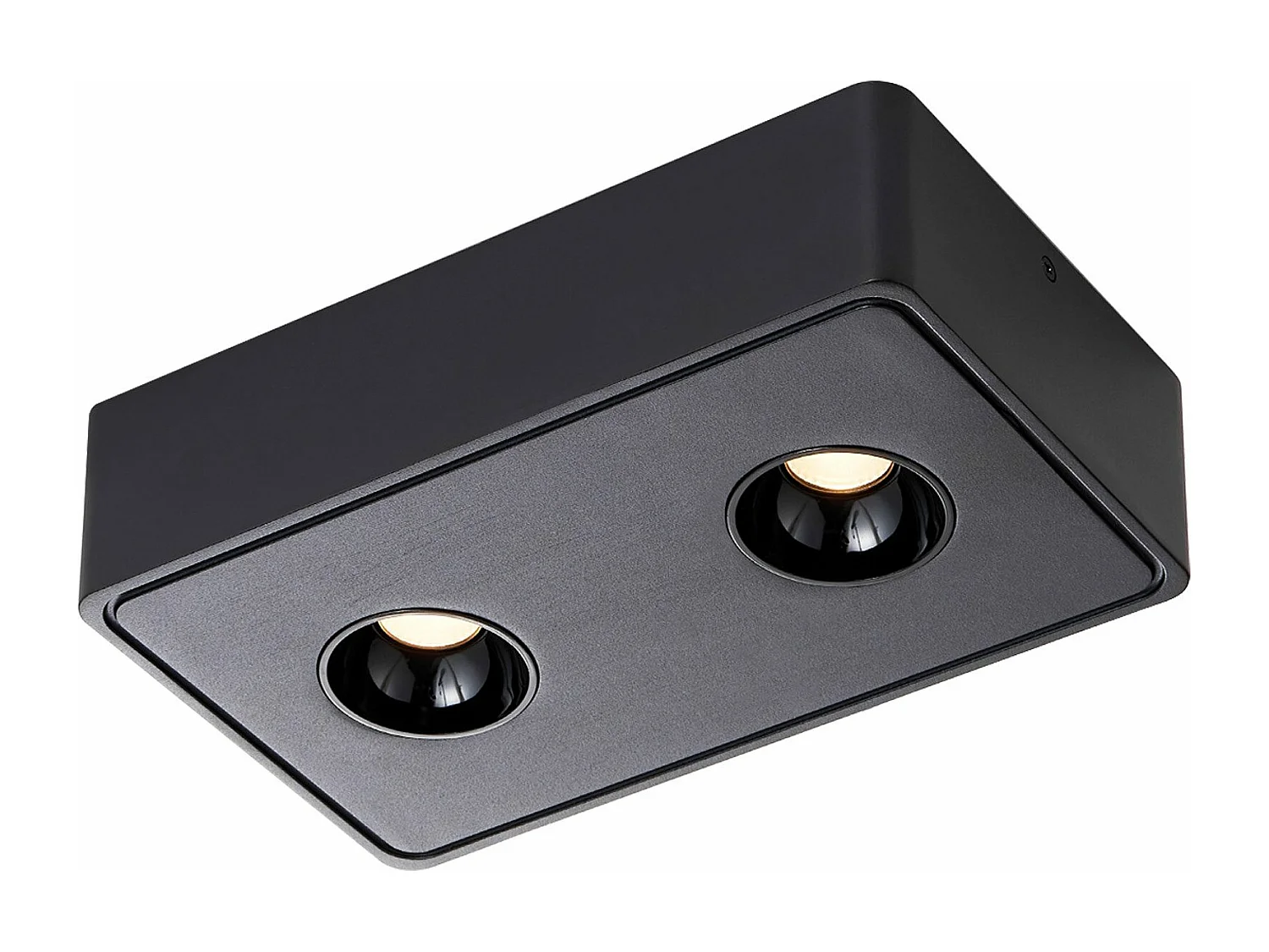 NETTLIFE 2 reflektory sufitowe LED czarne 11W kwadratowe ciepłe białe do salonu przedpokój sypialnia jadalnia kuchnia restauracja