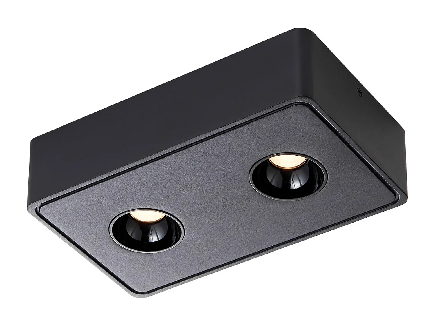 NETTLIFE 2 Spots de plafond LED en saillie noir 11W carrés blanc chaud pour salon couloir chambre salle à manger cuisine restaurant