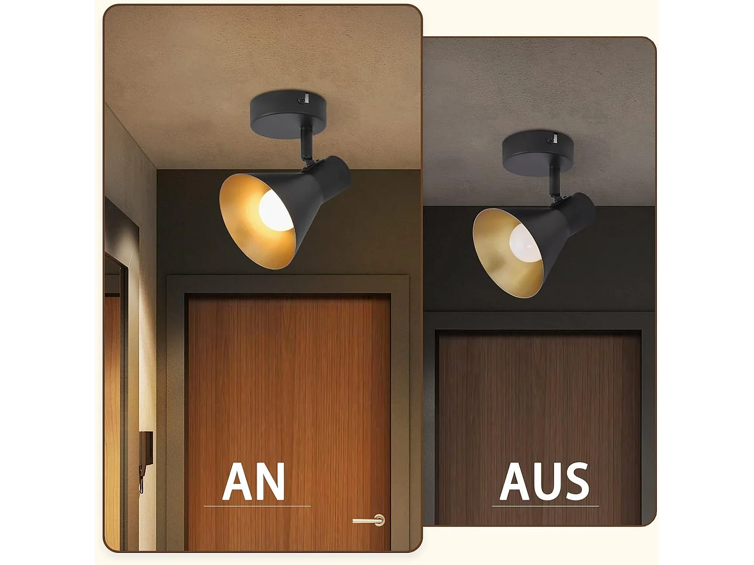 NETTLIFE Reflektory E14 Czarny Retro Obrotowy 330° Metalowy reflektor ścienny Przedpokój Lampa do sypialni Salon Schody