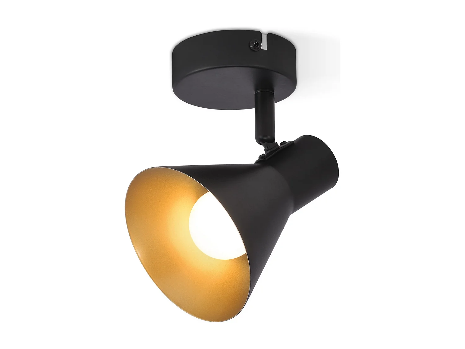 NETTLIFE Spots E14 Noir rétro Pivotant 350°en métal Spot Murale Lampe de Couloir pour Chambre Salon Escalier