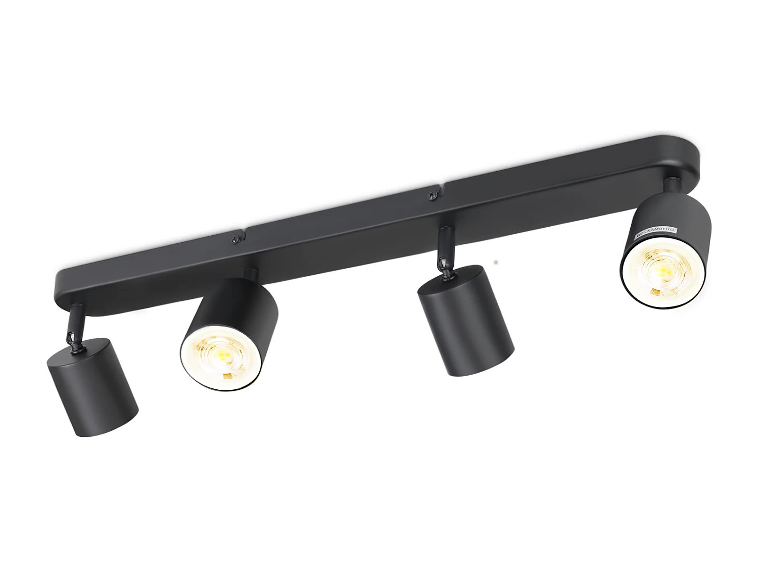 NETTLIFE 4 Spots GU10 Max.25w Plafonnier LED Noir Salon Spot Orientable à 350° pour Couloir Chambre Cuisine Salle à Manger Table à Manger