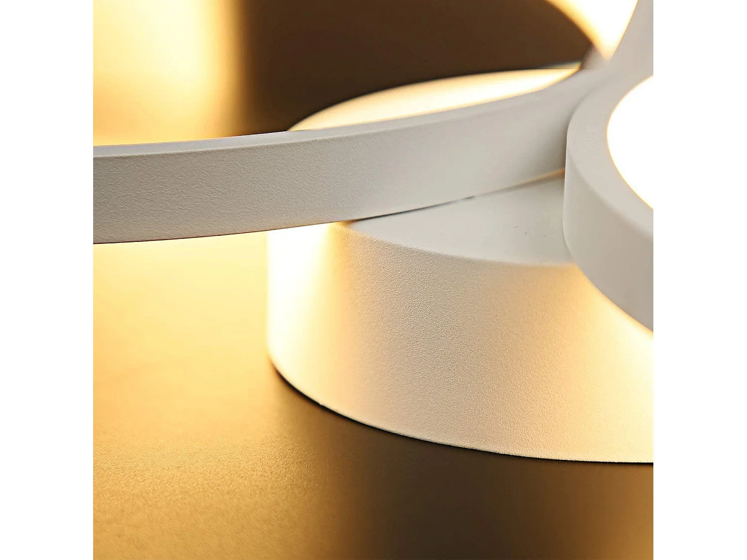 NETTLIFE Plafondlamp LED 88cm Wit 3000K Warm wit Licht 37W Plafondverlichting modern Ring Design 4-Lichts voor Slaapkamer | Woonkamer | Kantoor | Keuken