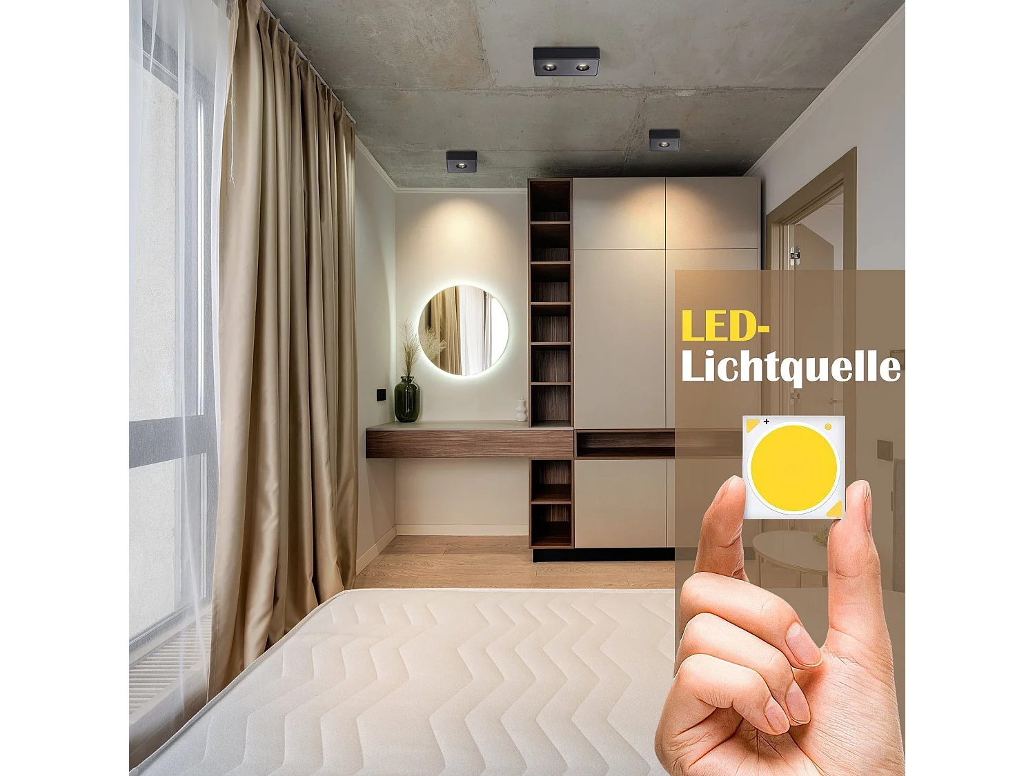 NETTLIFE Opbouwspot LED 1-Lichts vierkant zwart 7W Moderne Plafondlamp 3000K Warm Wit Licht Metaal Plafondspot voor Keuken | Slaapkamer | Hal | WoonkamerL 13.2cm