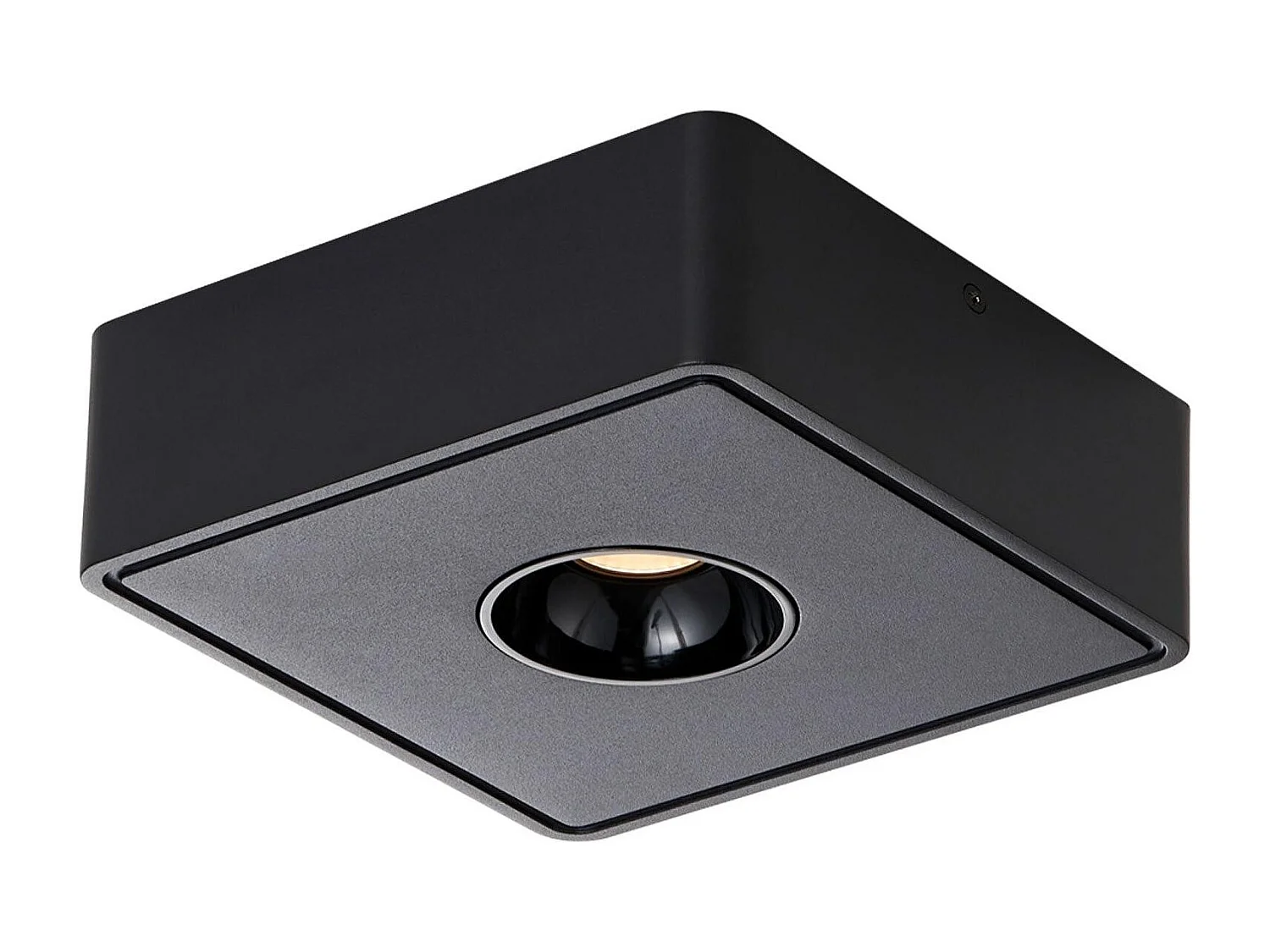 NETTLIFE Spot de Plafond LED noir 7W en saillie angulaire blanc chaud petit plafonnier pour salon couloir chambre salle à manger cuisine restaurant