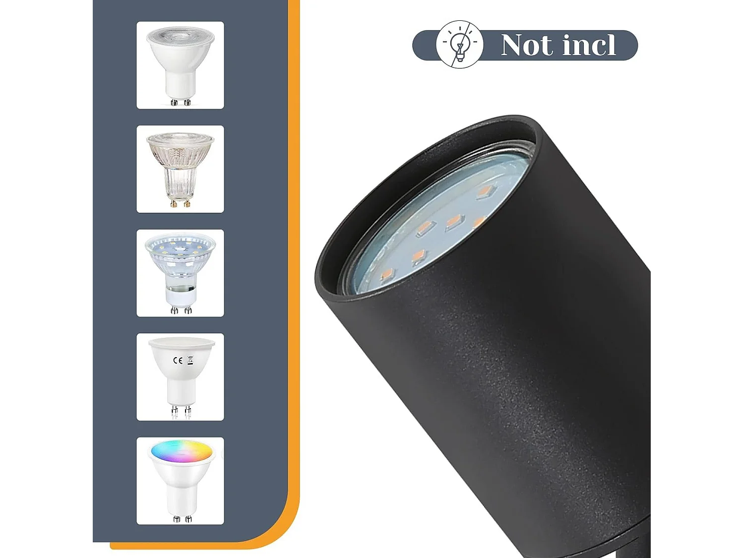 NETTLIFE Spot LED Noir GU10 330°Pivotant Lampe de Couloir Moderne Applique Murale Industrielle pour Salon Chambre Cuisine