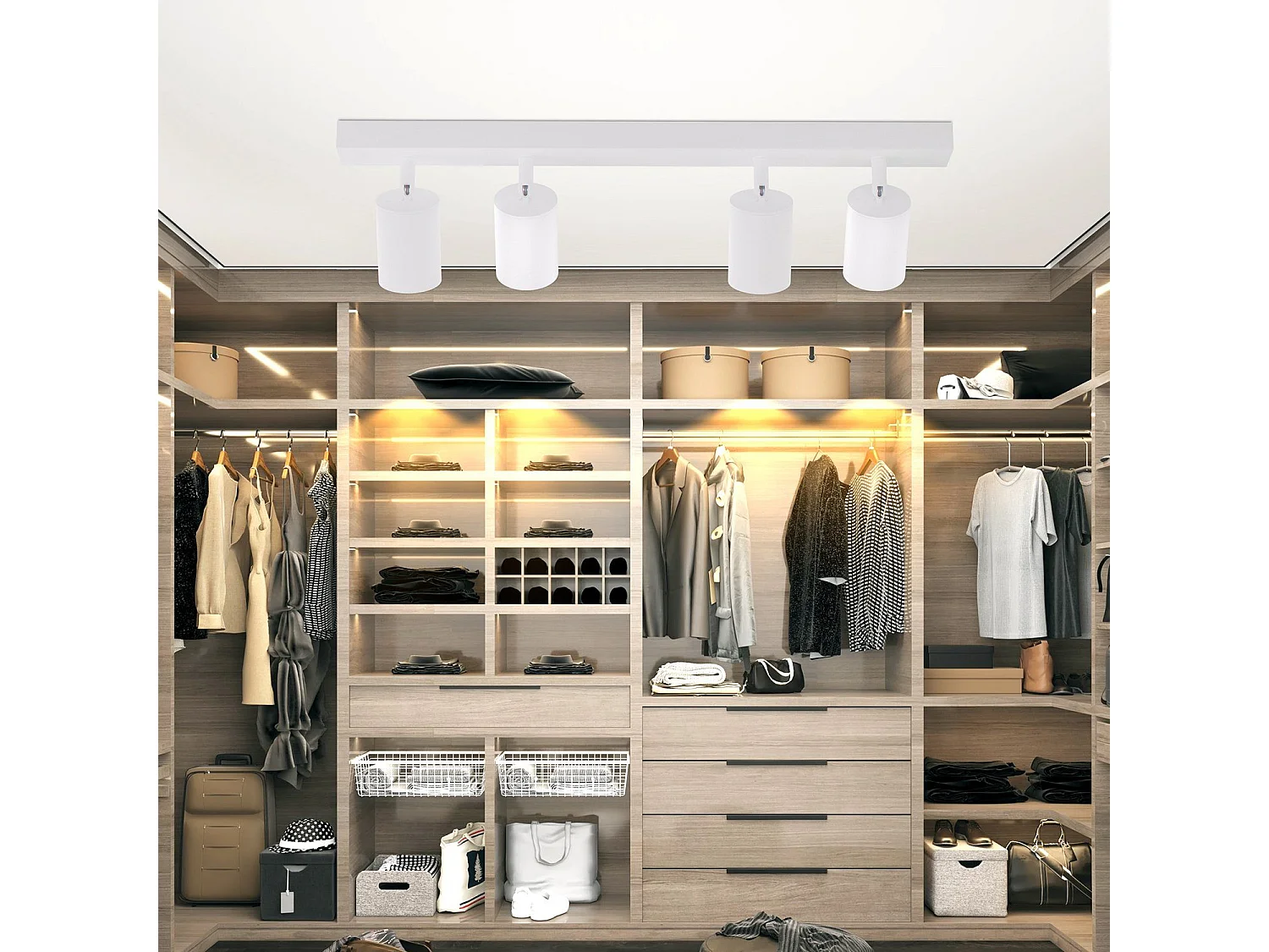 NETTLIFE Spot Max.25w GU10 Czarna lampa sufitowa LED Nowoczesna lampa do przedpokoju 350° Obrotowa przemysłowa kinkiet do salonu Sypialnia kuchnia