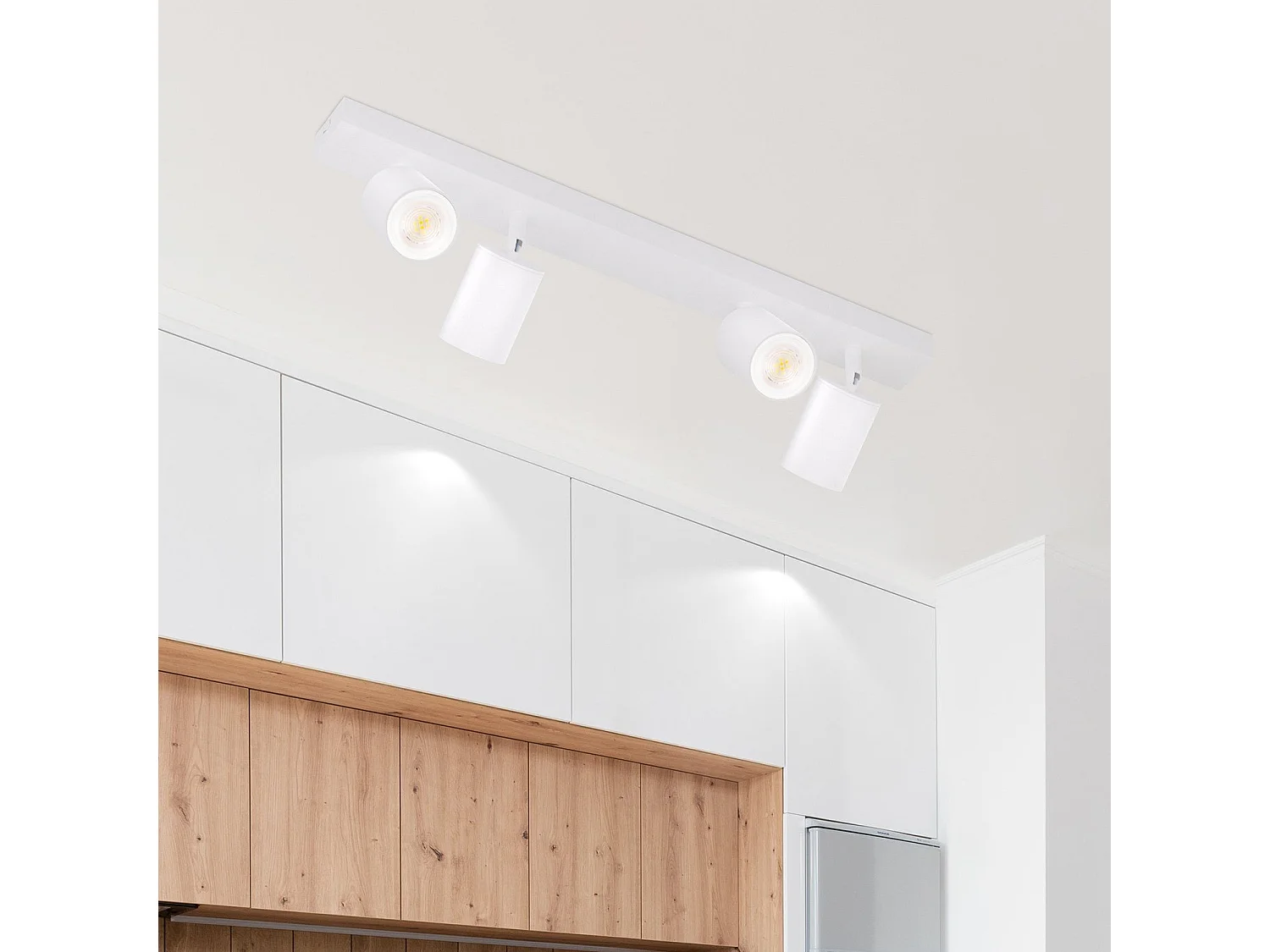 NETTLIFE Spot Max.25w GU10 Plafonnier LED Lampe de Couloir Moderne Pivotante à 350° Murale Industrielle pour Salon Chambre Cuisine