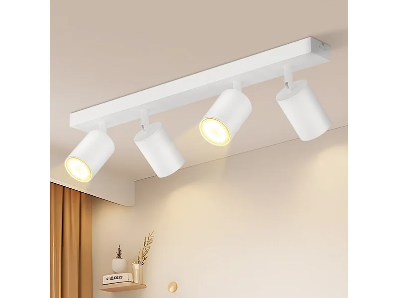 NETTLIFE Spot Max.25w GU10 Czarna lampa sufitowa LED Nowoczesna lampa do przedpokoju 350° Obrotowa przemysłowa kinkiet do salonu Sypialnia kuchnia