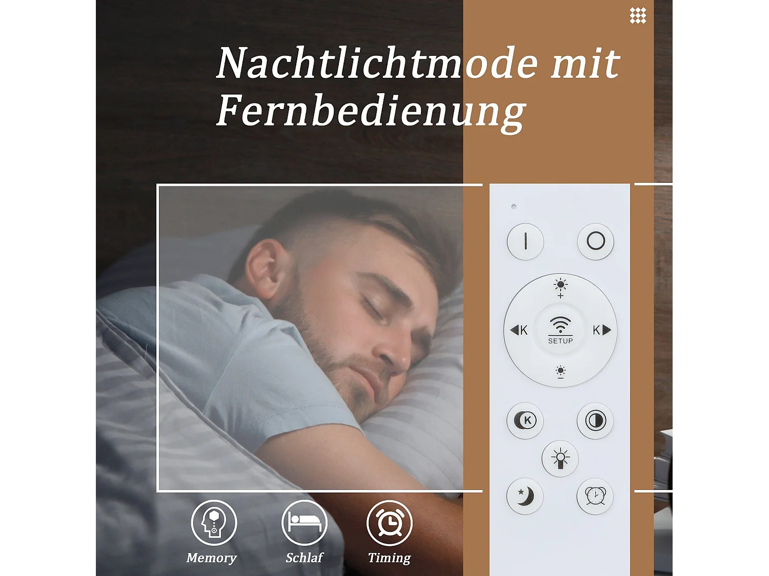 NETTLIFE Plafonnier LED 48W Métal Blanc Dimmable Moderne avec Télécommande pour Chambre Salon Cuisine Salle à Manger