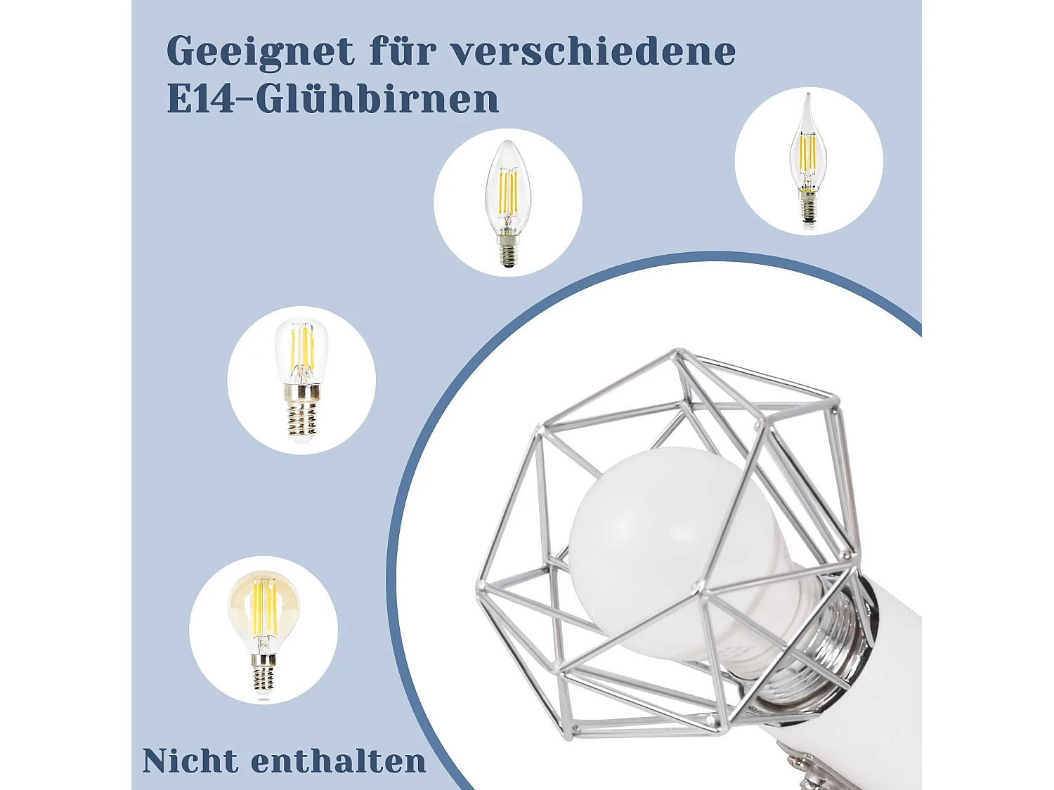 NETTLIFE 3 Spots de Plafond E14 Rond Industriel Rétro Pivotant en Métal Blanc pour Salon Étude Couloir Cuisine Ampoules Max. 25W