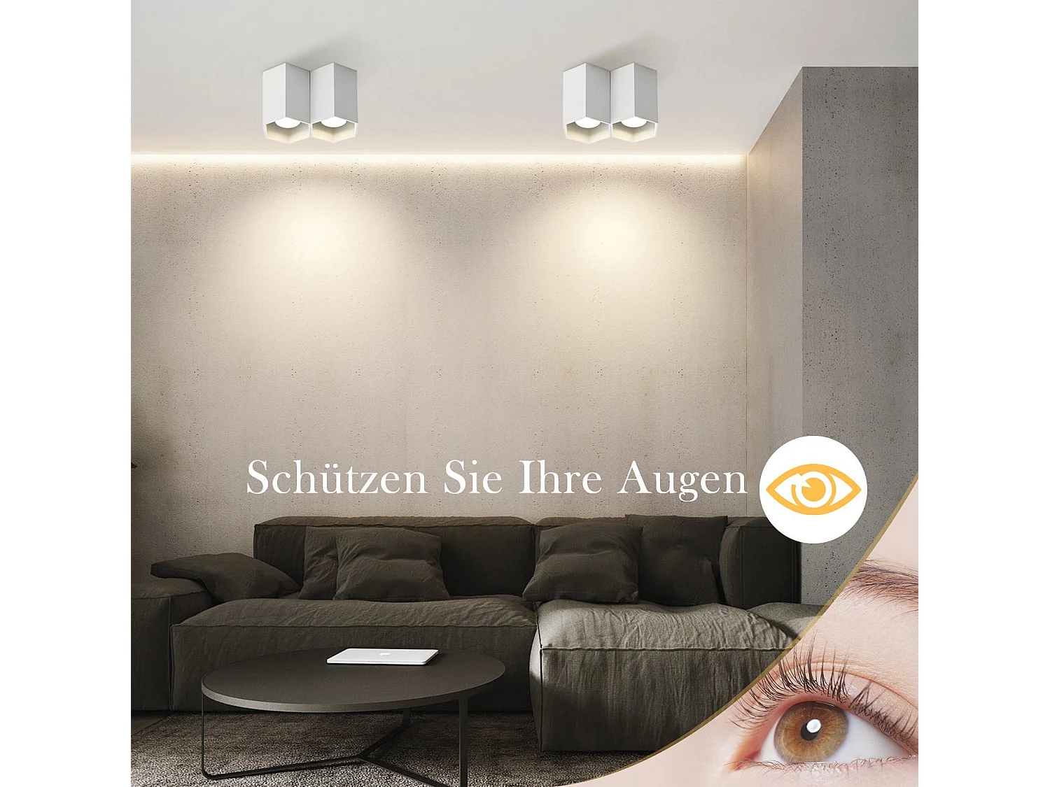 NETTLIFE Opbouwspot - 2-Lichts - Wit - zeshoekig - GU10 Fitting - Plafondspot - Metaal - Moderne Plafondlamp - voor Woonkamer | Slaafkamer | Gang - Zonder Lichtborn