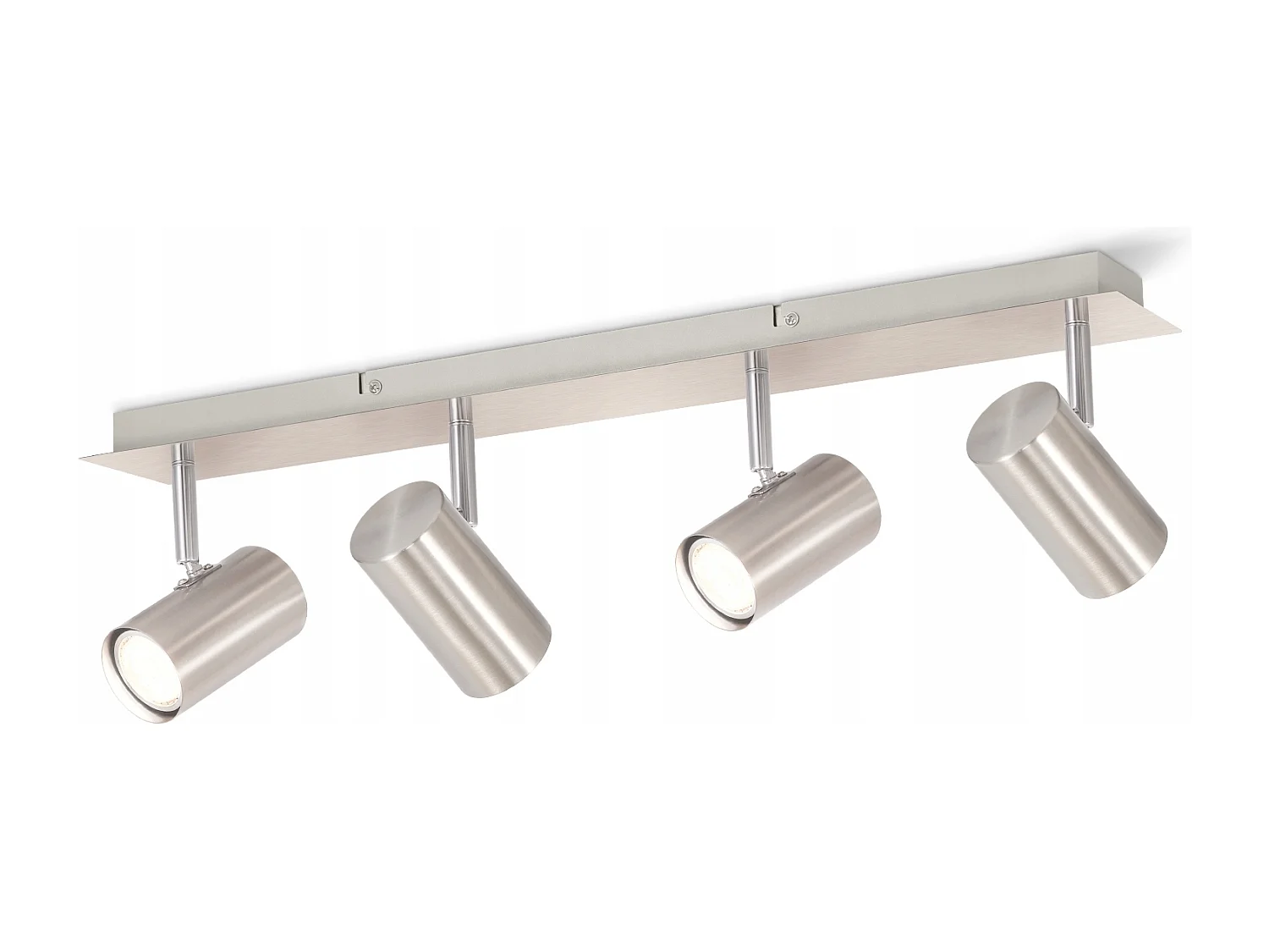 NETTLIFE 4 Spots de plafond GU10 en métal nickel pivotants à 330°pour salon cuisine chambre lampe moderne de couloir sans ampoule