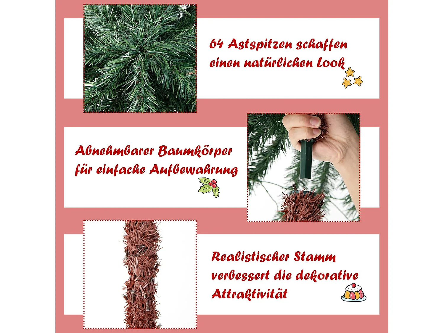 180 cm Künstliche Palme mit LED OY46205PQDE