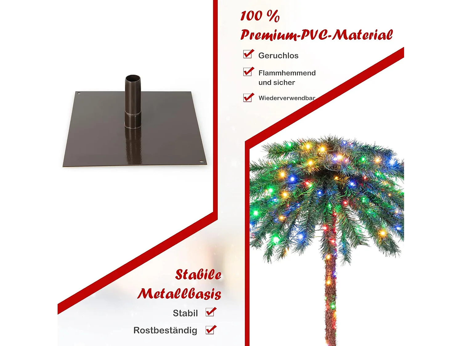 180 cm Künstliche Palme mit LED OY46205PQDE