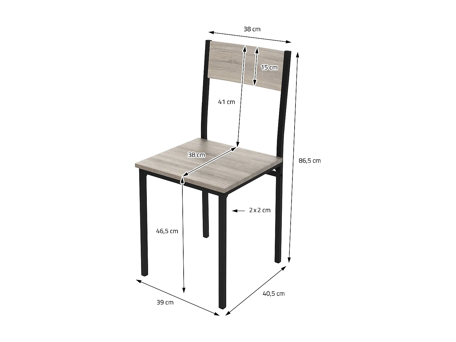 4 Pièces meubles de salle à manger cuisine table chaises banc chêne Sonoma