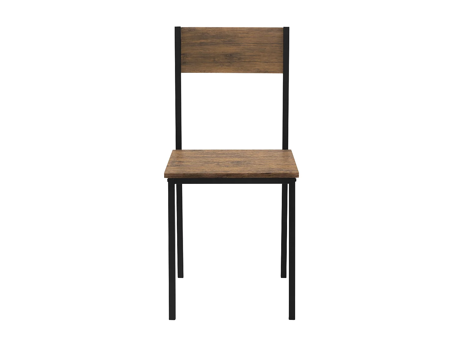 Juego de comedor de 4 piezas muebles roble rústico 2 sillas, 1 mesa, 1 banco