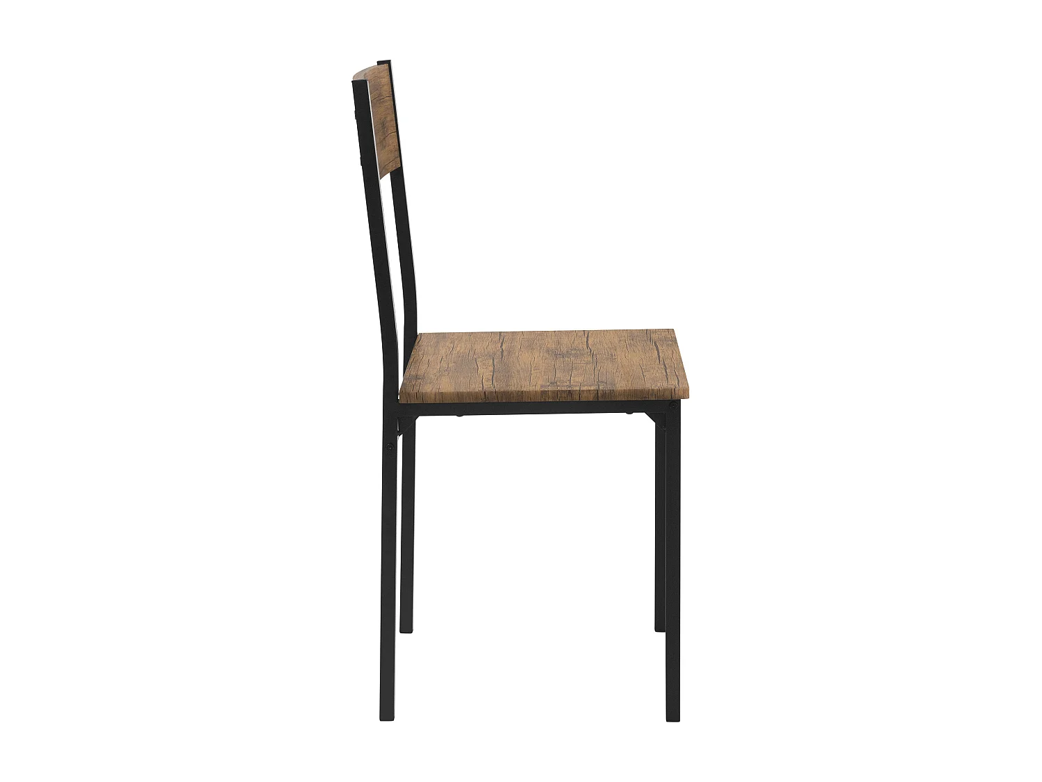 Juego de comedor de 4 piezas muebles roble rústico 2 sillas, 1 mesa, 1 banco