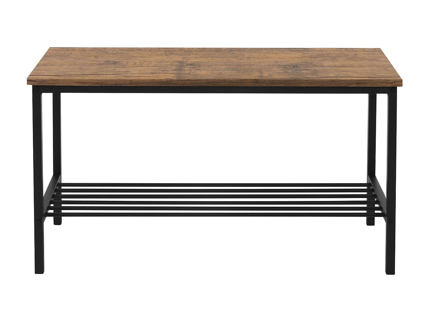 Juego de comedor de 4 piezas muebles roble rústico 2 sillas, 1 mesa, 1 banco