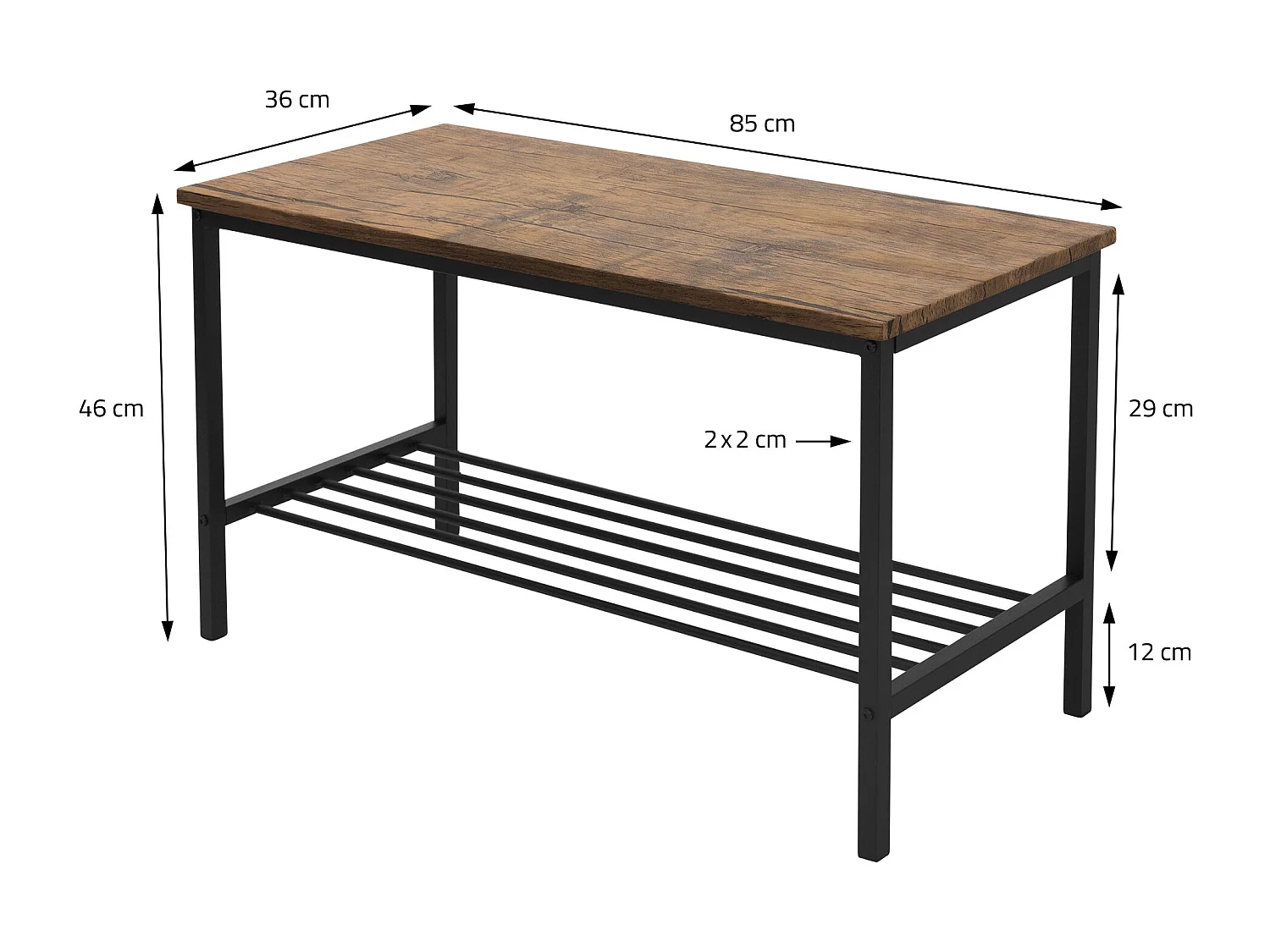 Juego de comedor de 4 piezas muebles roble rústico 2 sillas, 1 mesa, 1 banco