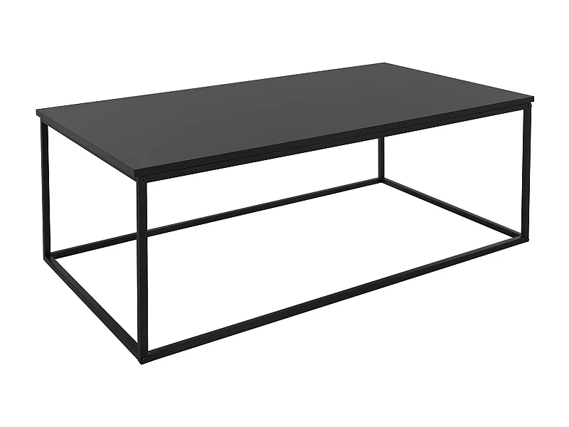 Mesa auxiliar de centro mesita de metal negro para salón/recibidor 110x39,5x59cm