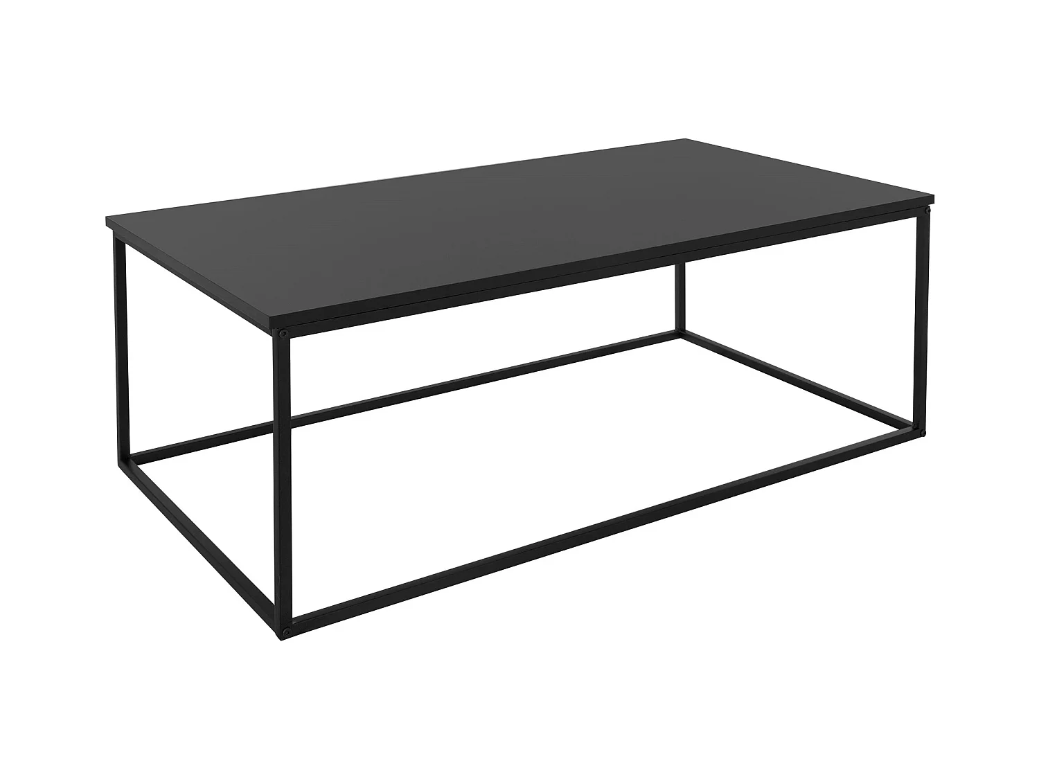 Mesa auxiliar de centro mesita de metal negro para salón/recibidor 110x39,5x59cm