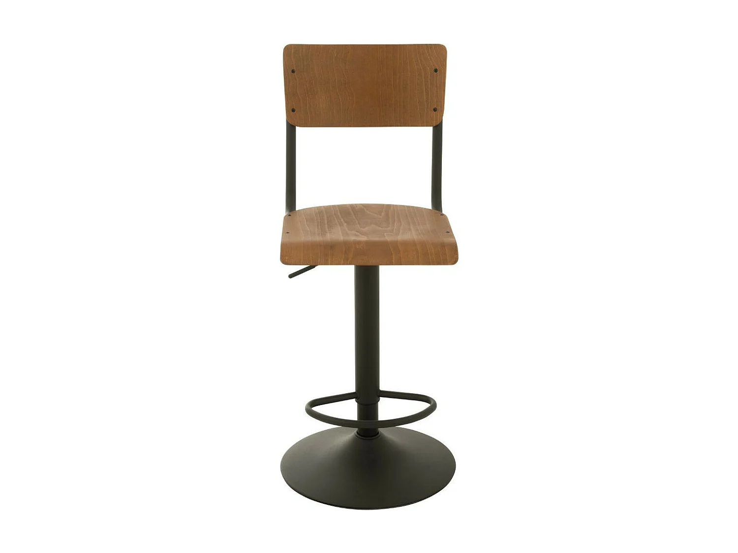 Chaises de bar écolier en bois et en métal (lot de 2) - NICOLAS