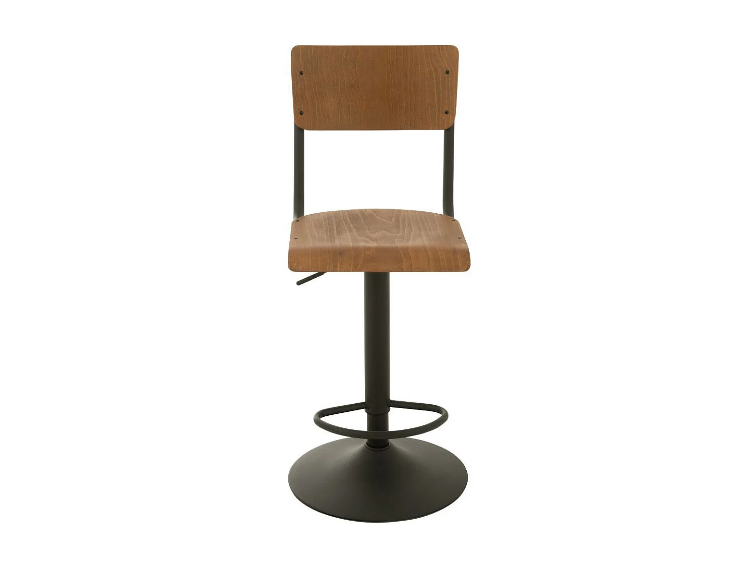 Chaises de bar écolier en bois et en métal (lot de 2) - NICOLAS