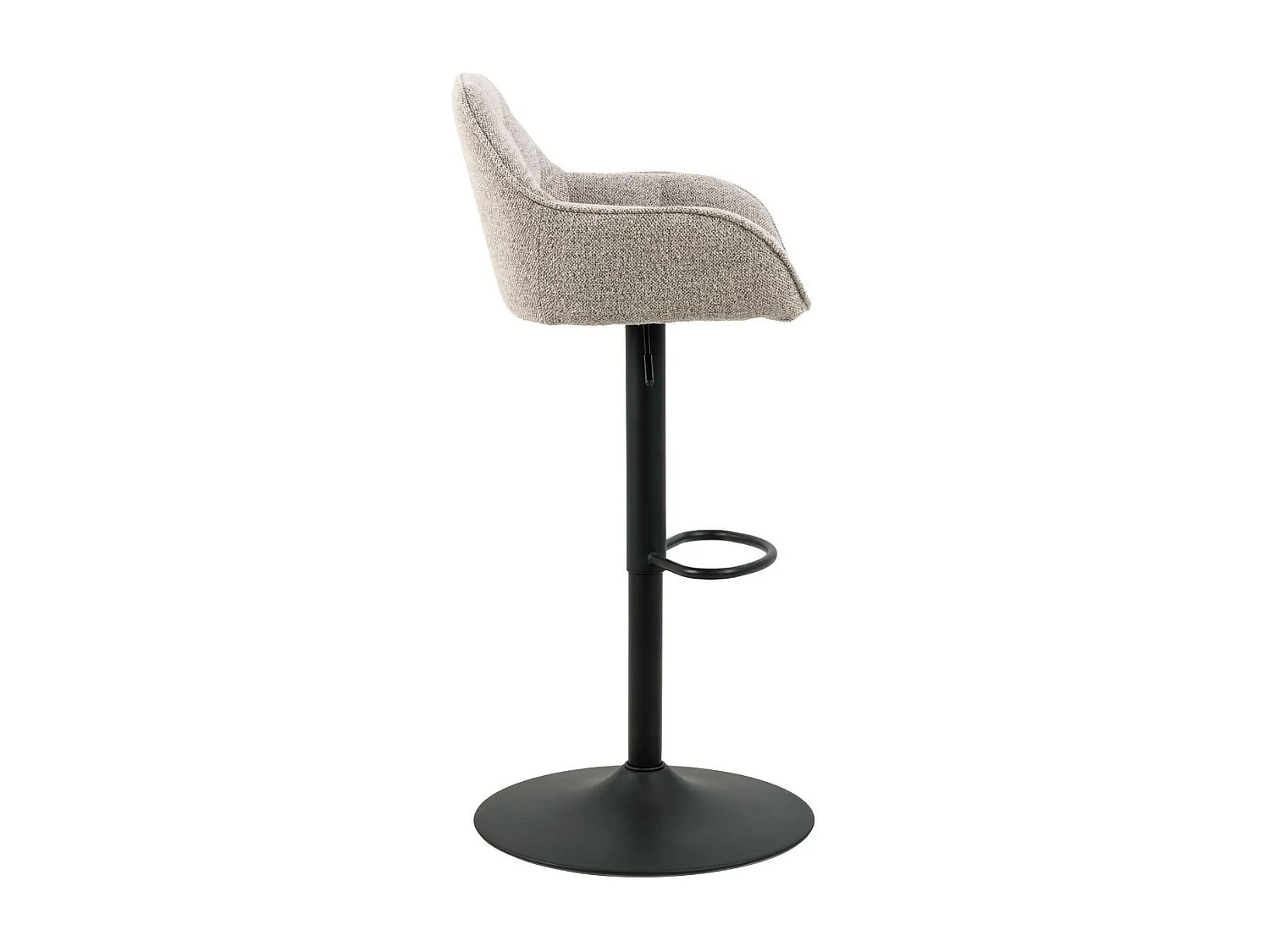 Tabourets de bar en tissu pied tulipe métal noir (lot de 2) - BROOK