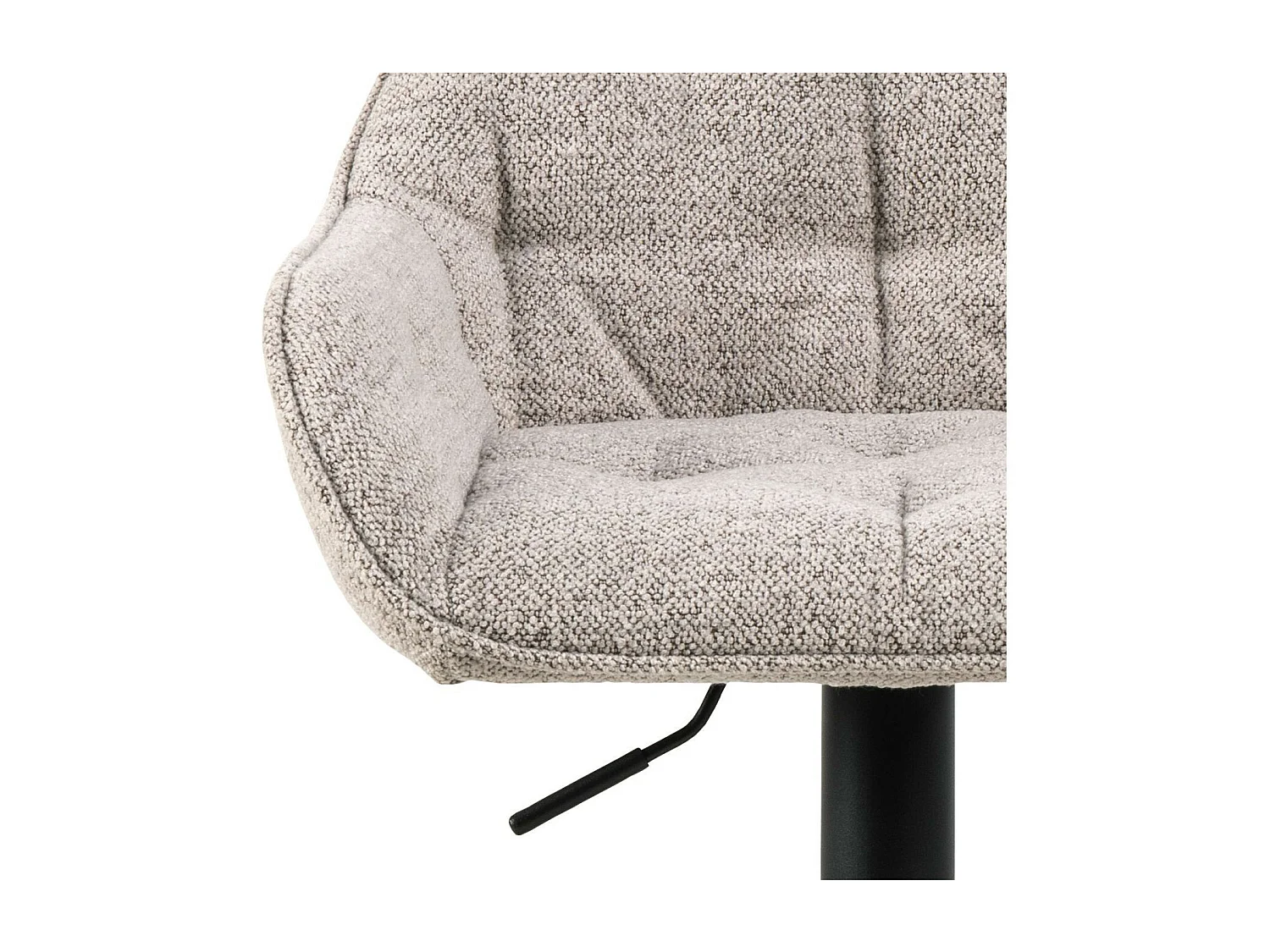 Tabourets de bar en tissu pied tulipe métal noir (lot de 2) - BROOK