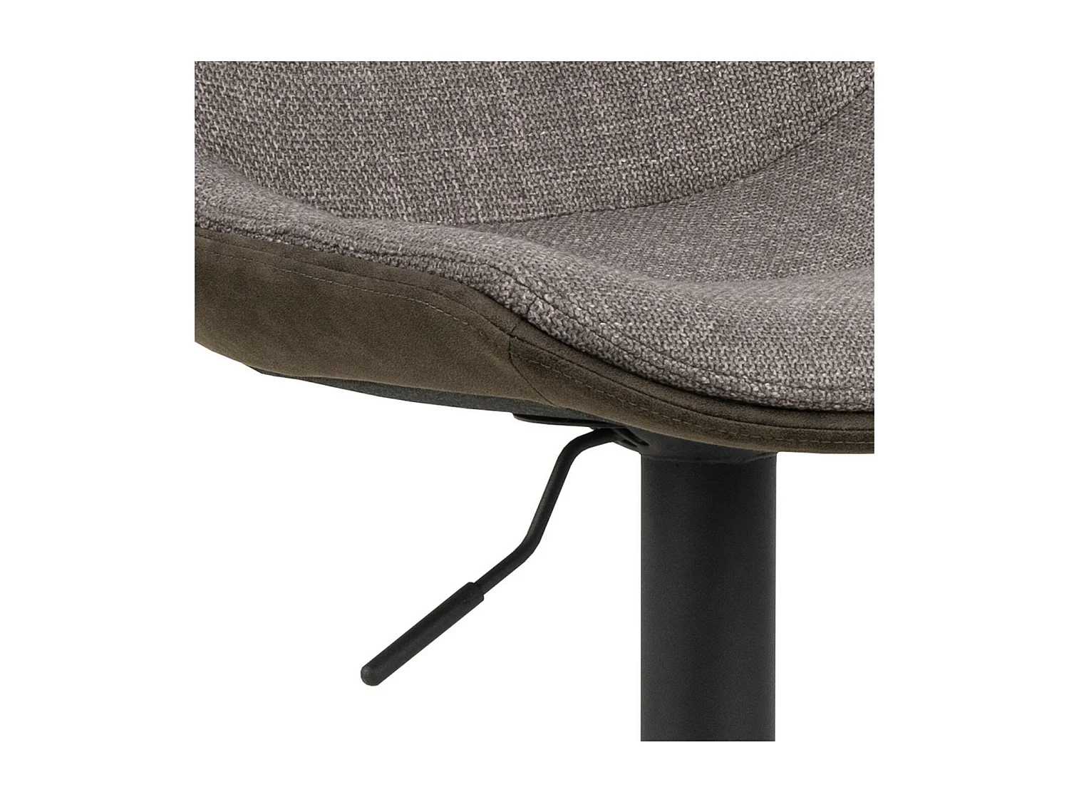 Tabourets de bar en tissu bicolore brun et gris (lot de 2) - ALICIA