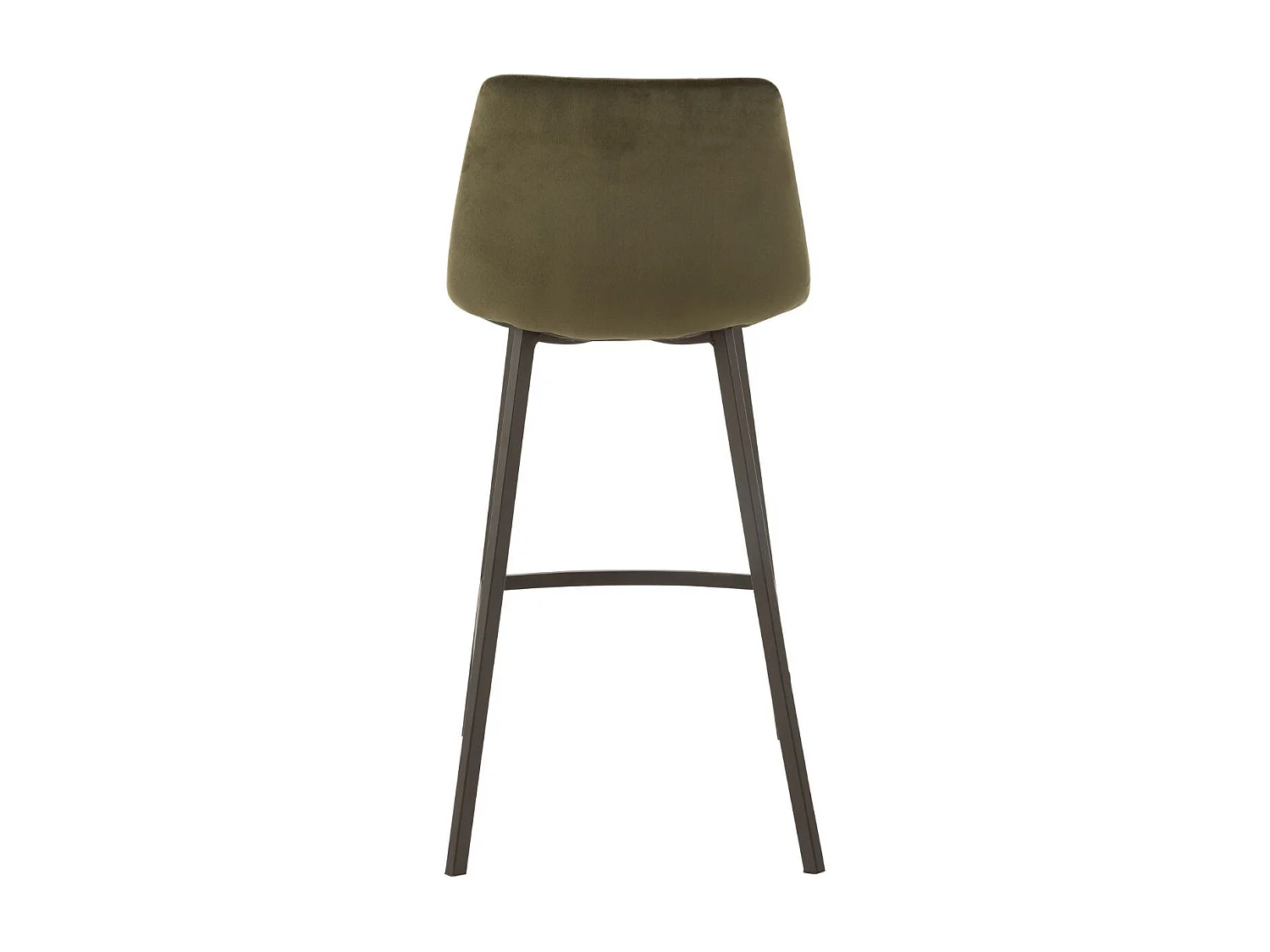 Chaises de bar en velours peau de pêche et métal (lot de 2) - OLIVIA