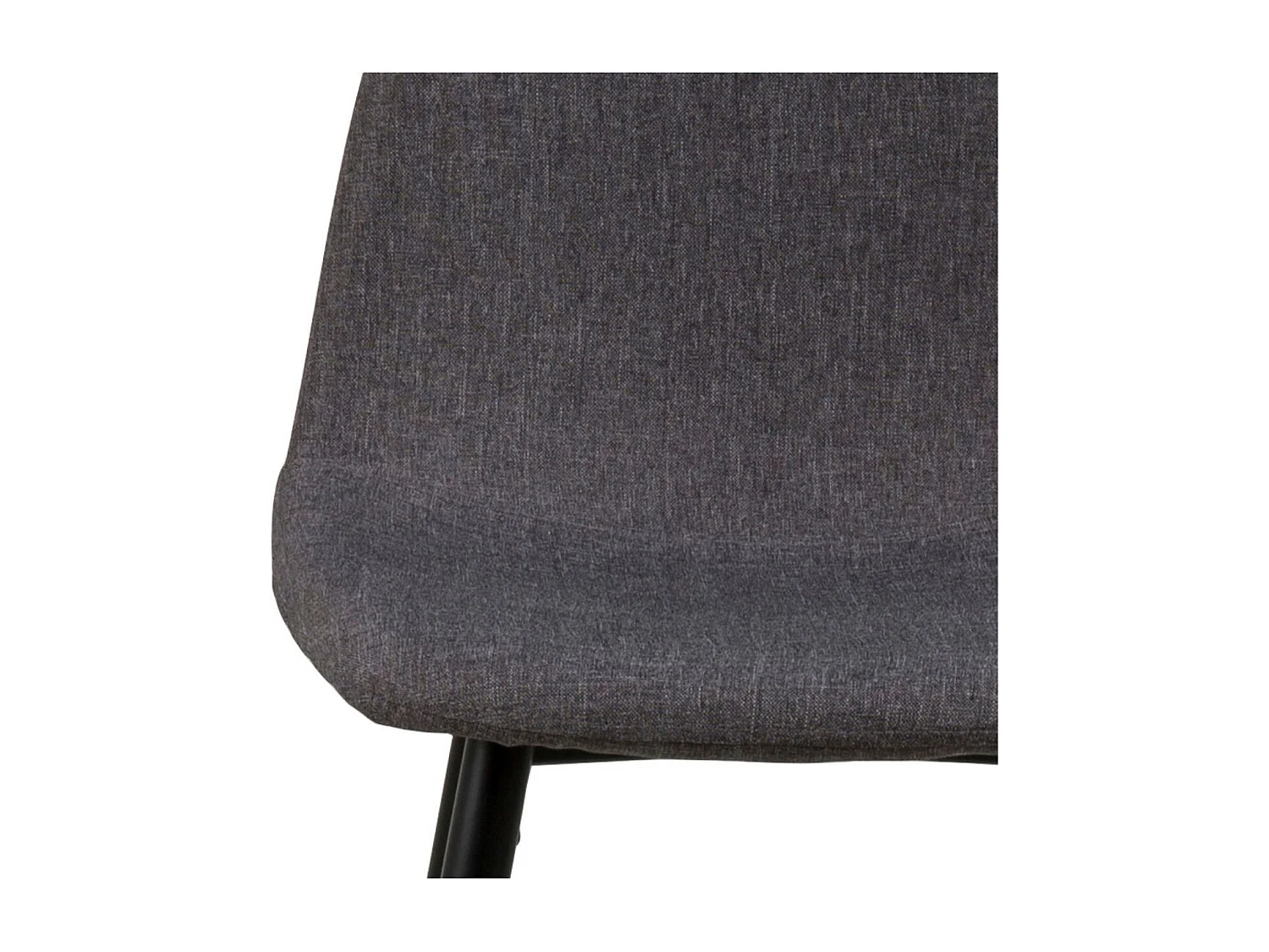 Tabourets de bar en tissu piétement métal noir (lot de 2) - WILLY