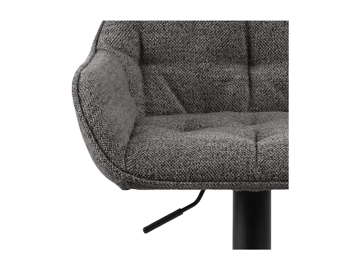 Tabourets de bar en tissu pied tulipe métal noir (lot de 2) - BROOK