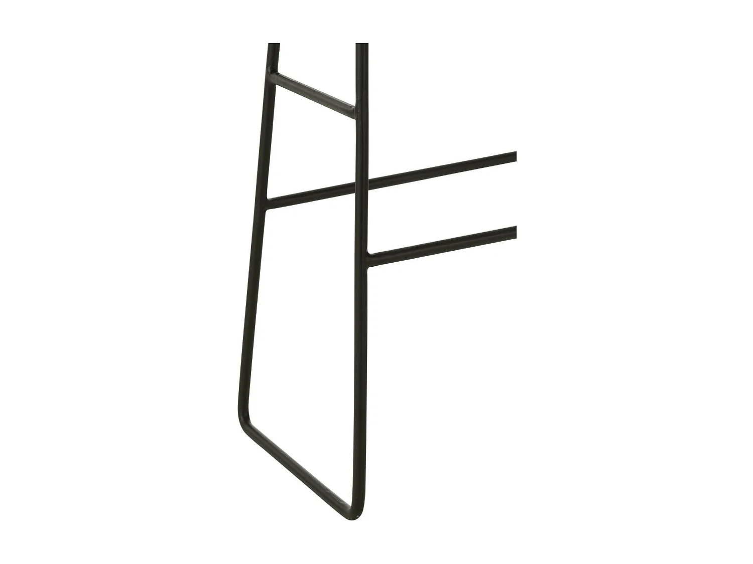 Tabourets de bar en teck recyclé brossé et en métal (lot de 2) - DILI