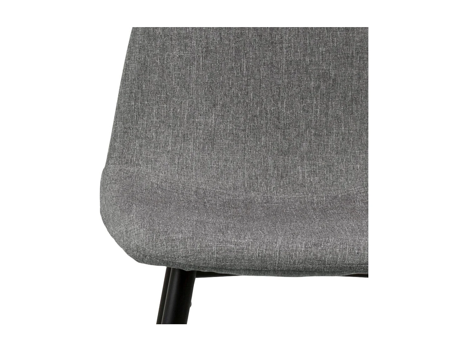 Tabourets de bar en tissu piétement métal noir (lot de 2) - WILLY