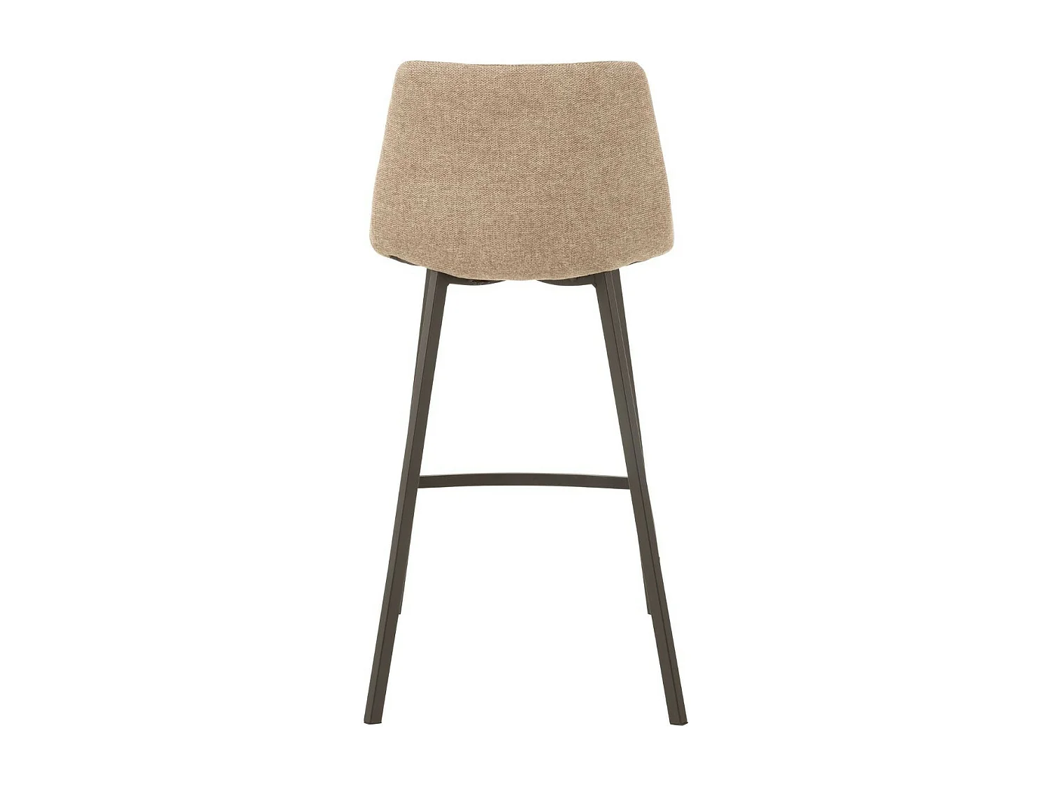 Chaise de bar en tissu et en métal noir (lot de 2) - OLIVIA