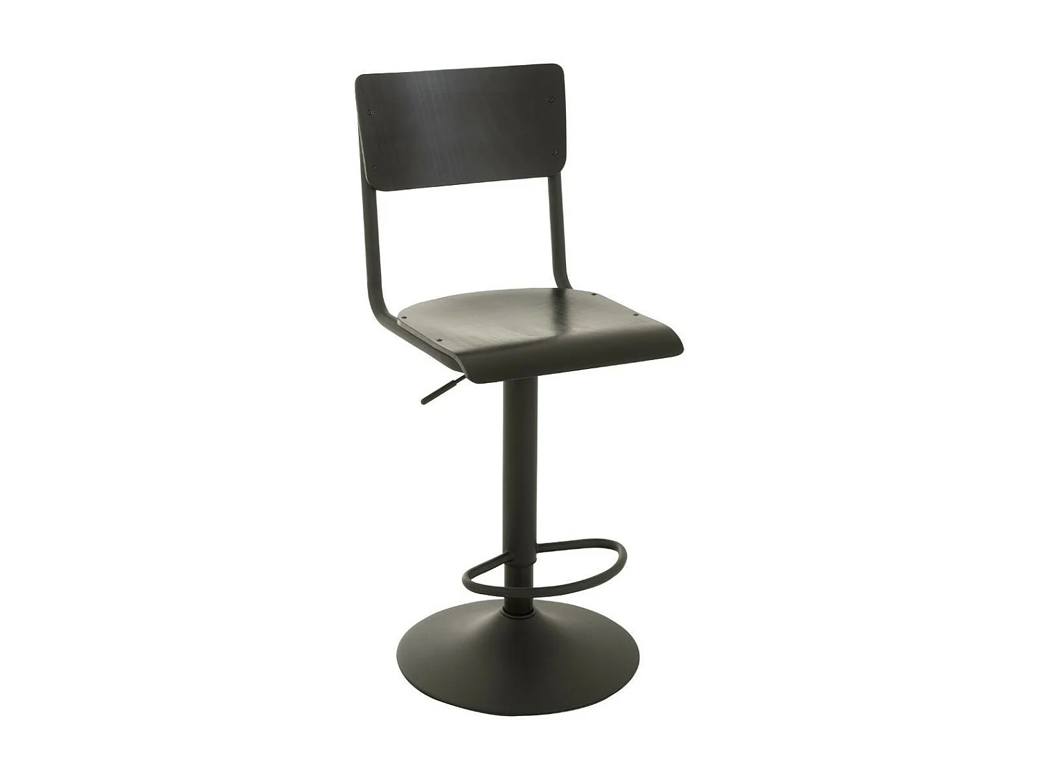 Chaises de bar écolier en bois et en métal (lot de 2) - NICOLAS