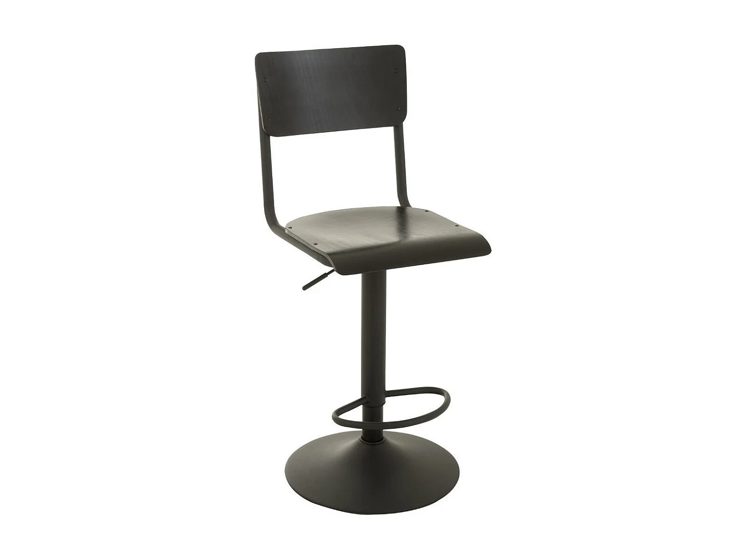 Chaises de bar écolier en bois et en métal (lot de 2) - NICOLAS