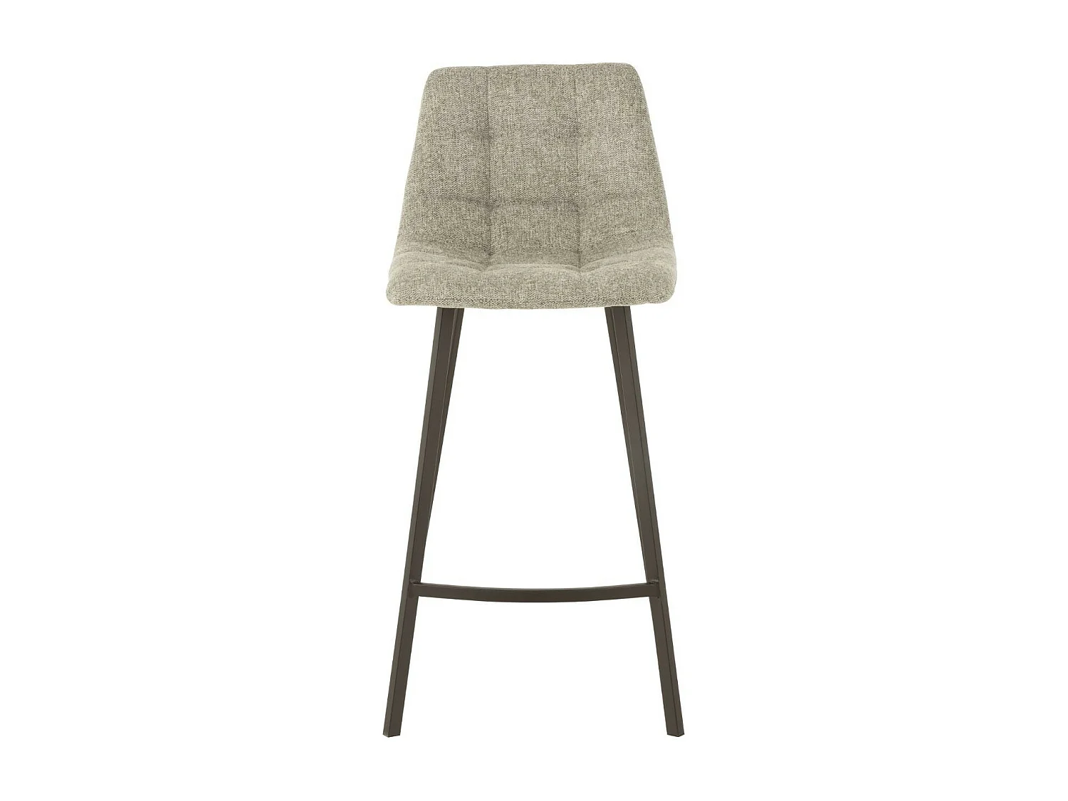 Chaise de bar en tissu et en métal noir (lot de 2) - OLIVIA