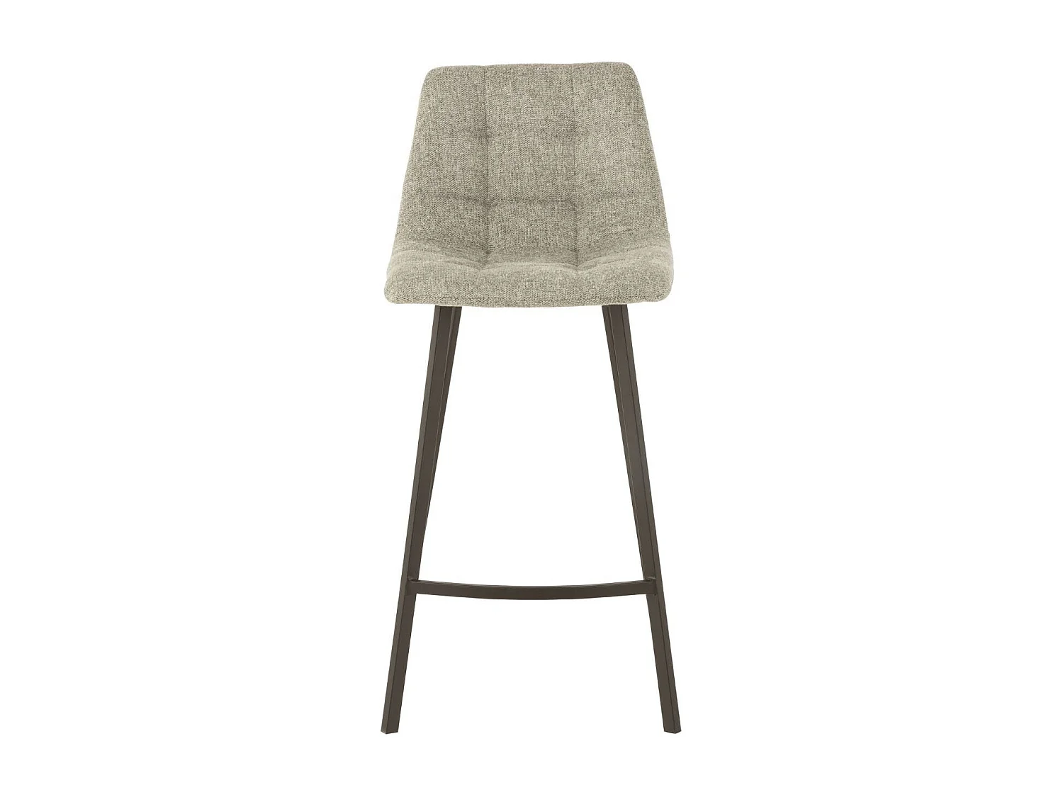 Chaise de bar en tissu et en métal noir (lot de 2) - OLIVIA