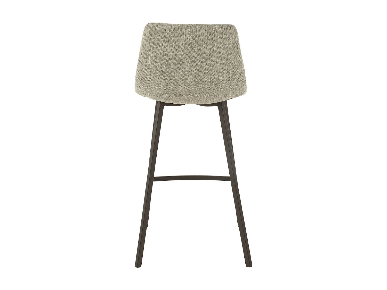 Chaise de bar en tissu et en métal noir (lot de 2) - OLIVIA