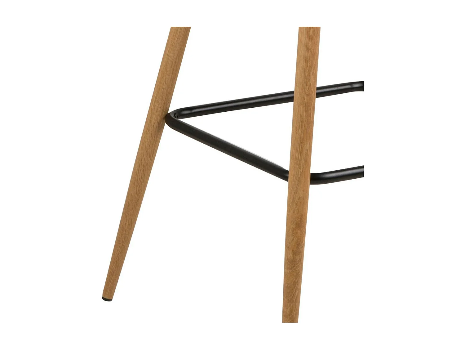 Tabourets de bar en tissu piétement en bois (lot de 2) - WILLIAM